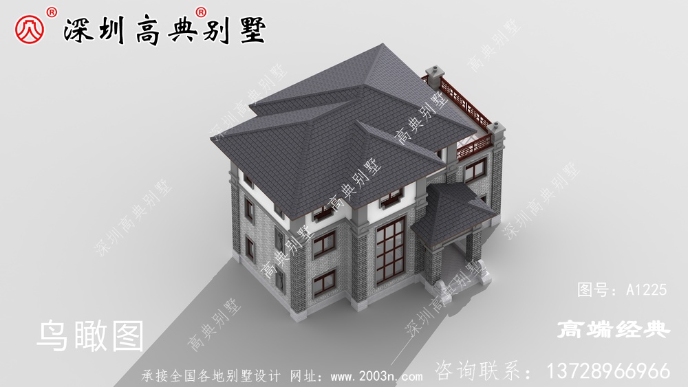 鄉(xiāng)村三層大氣別墅圖片，建這樣的房子，出去肯定有面子。