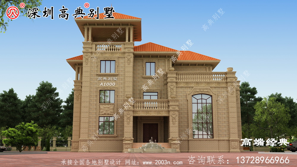 農村三層別墅，建好后誰看誰羨慕