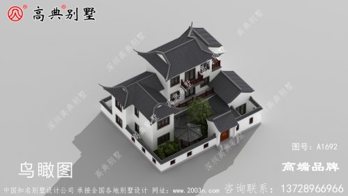 中式庭院別墅這樣設計素雅的外觀又增