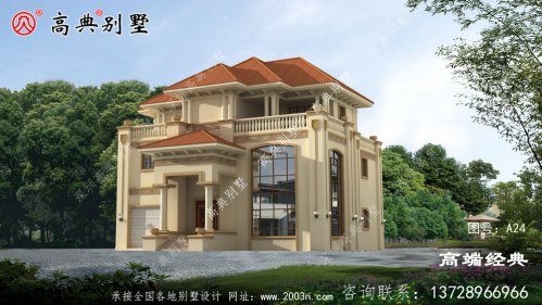鄉村二層別墅設計圖，簡單又好看，村