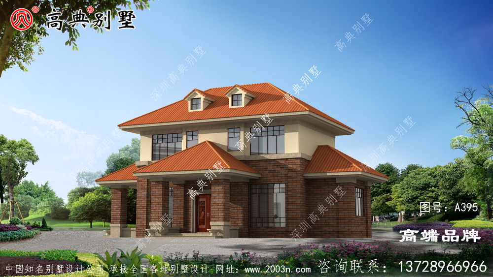 農(nóng)村小型二層歐式別墅設(shè)計圖，外觀靚麗居住舒適，你一定會喜歡