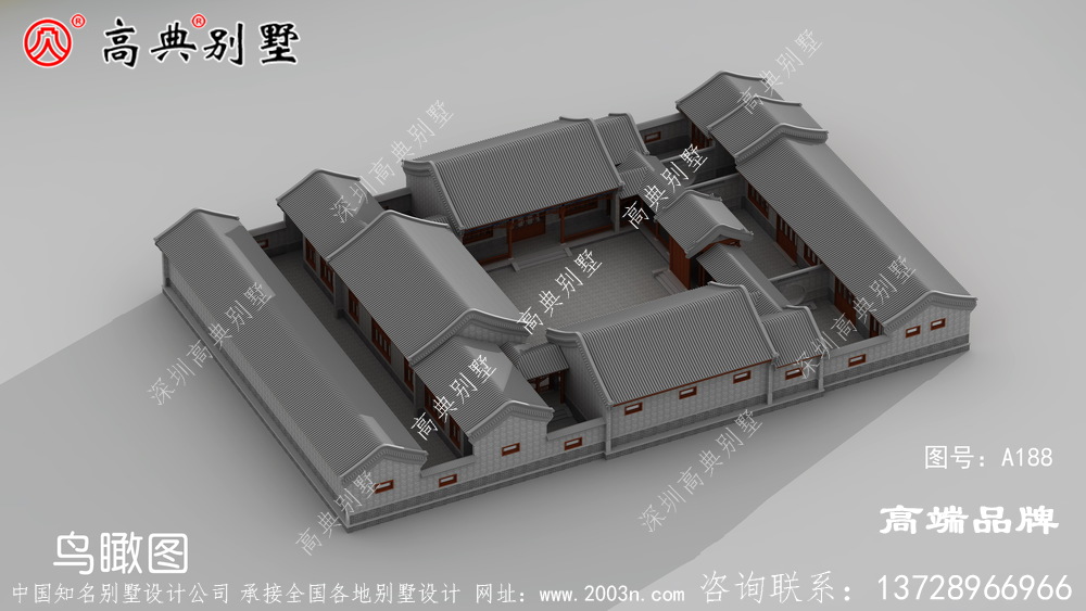 雙進(jìn)庭院配上綠植，陽光下顯得格外幽靜