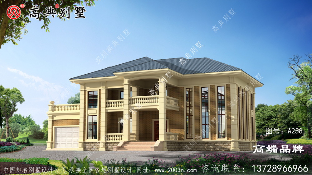 兩層簡約設計，純樸的鄉村氛圍別墅